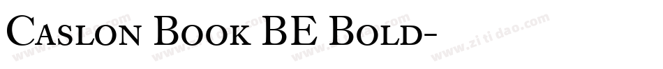 Caslon Book BE Bold字体转换